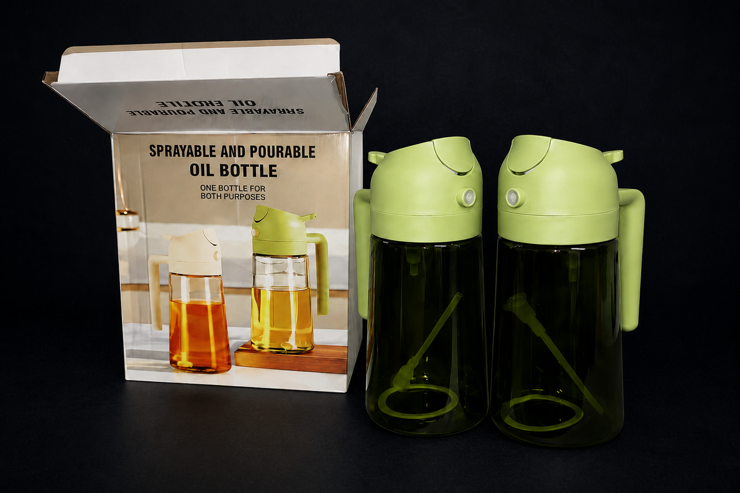 Dozator ulei & oțet cu pulverizare fină – Sticlă rezistentă, design modern pentru bucătărie