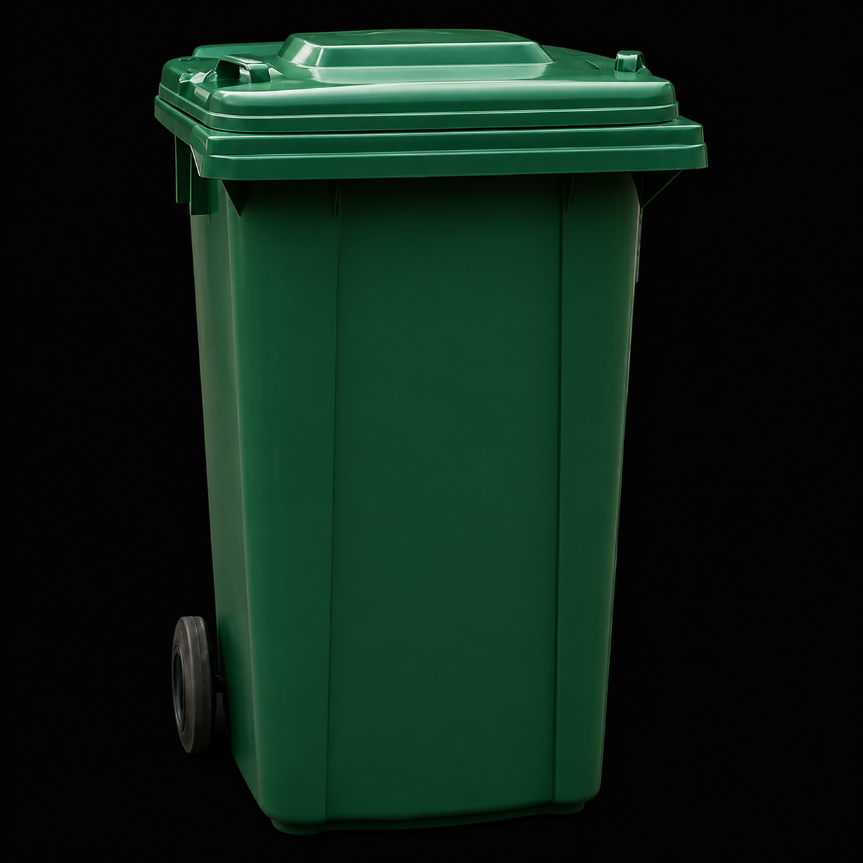 Pubela Gunoi 120L, cu Capac si Roti rezistente, Plastic HDPE Rezistent, Verde, Colectare Deseuri, Usor De Curatat, Sistem Euro, Rezistenta UV si Inghet