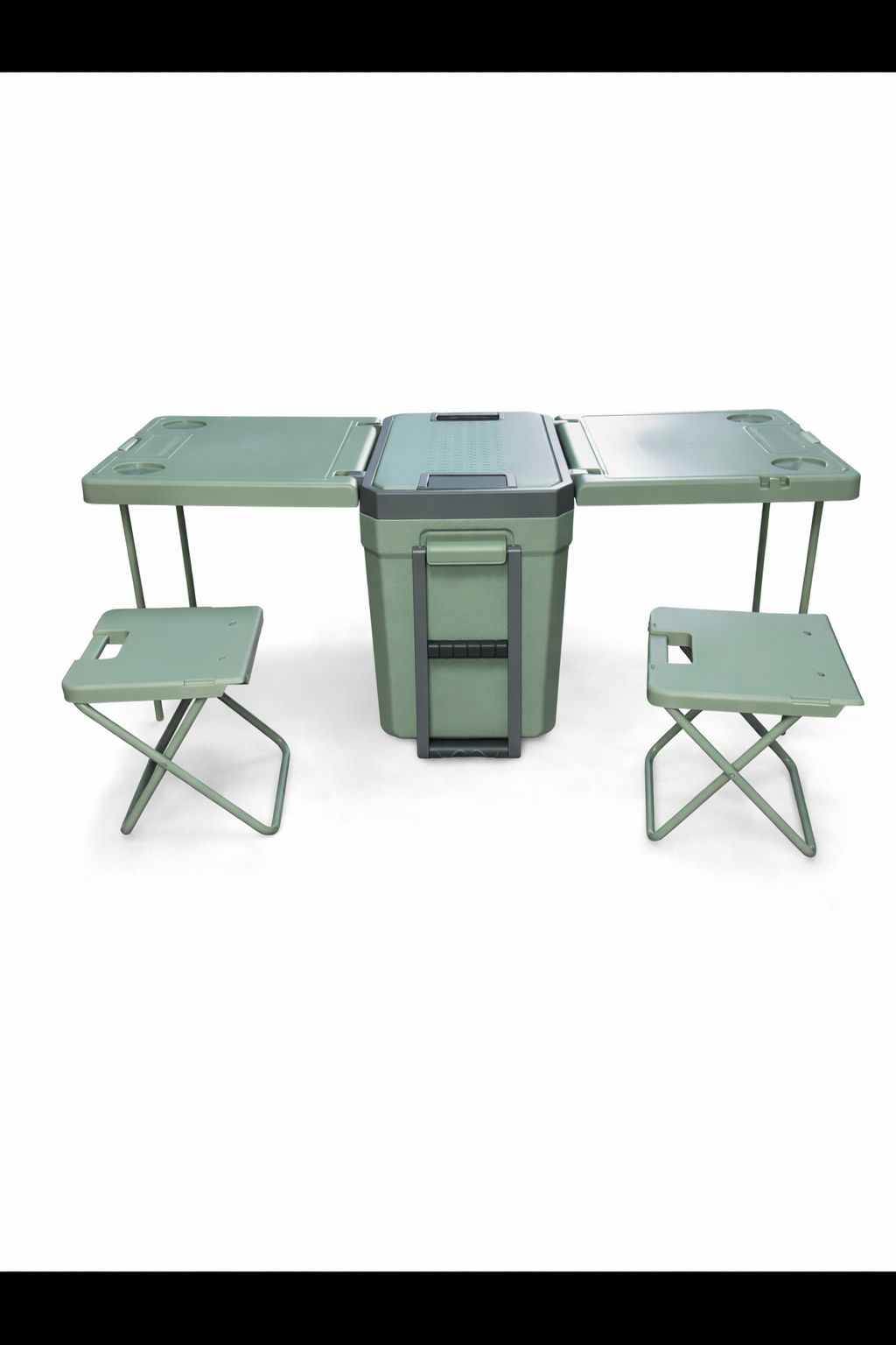 Ladă frigorifică camping cu roți și masă pliabilă – Multifuncțională pentru outdoor,transport ușor și spațiu de lucru