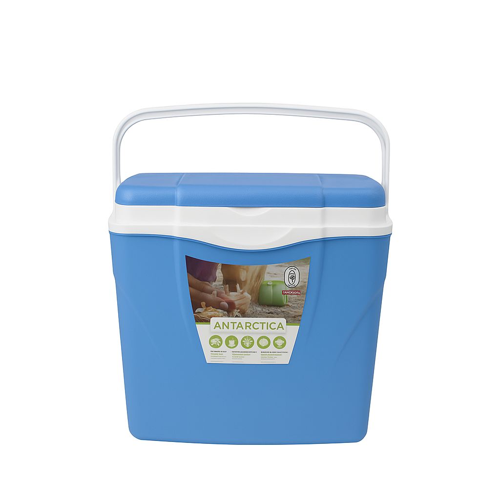 Lada Frigorifica Antarctica Portabila 24L, Albastra/Verde – Izolare Termica Avansata, Usor de Transportat, Ideala pentru Camping, Drumetii, Picnic, Plaja, Concediu sau Calatorii cu Masina