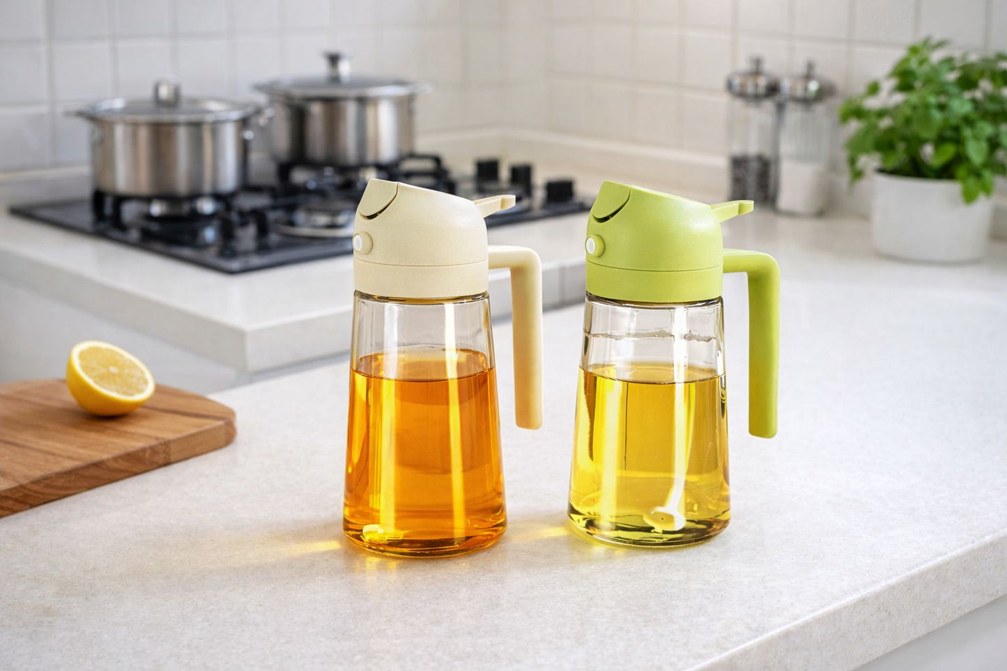 Dozator ulei & oțet cu pulverizare fină – Sticlă rezistentă, design modern pentru bucătărie