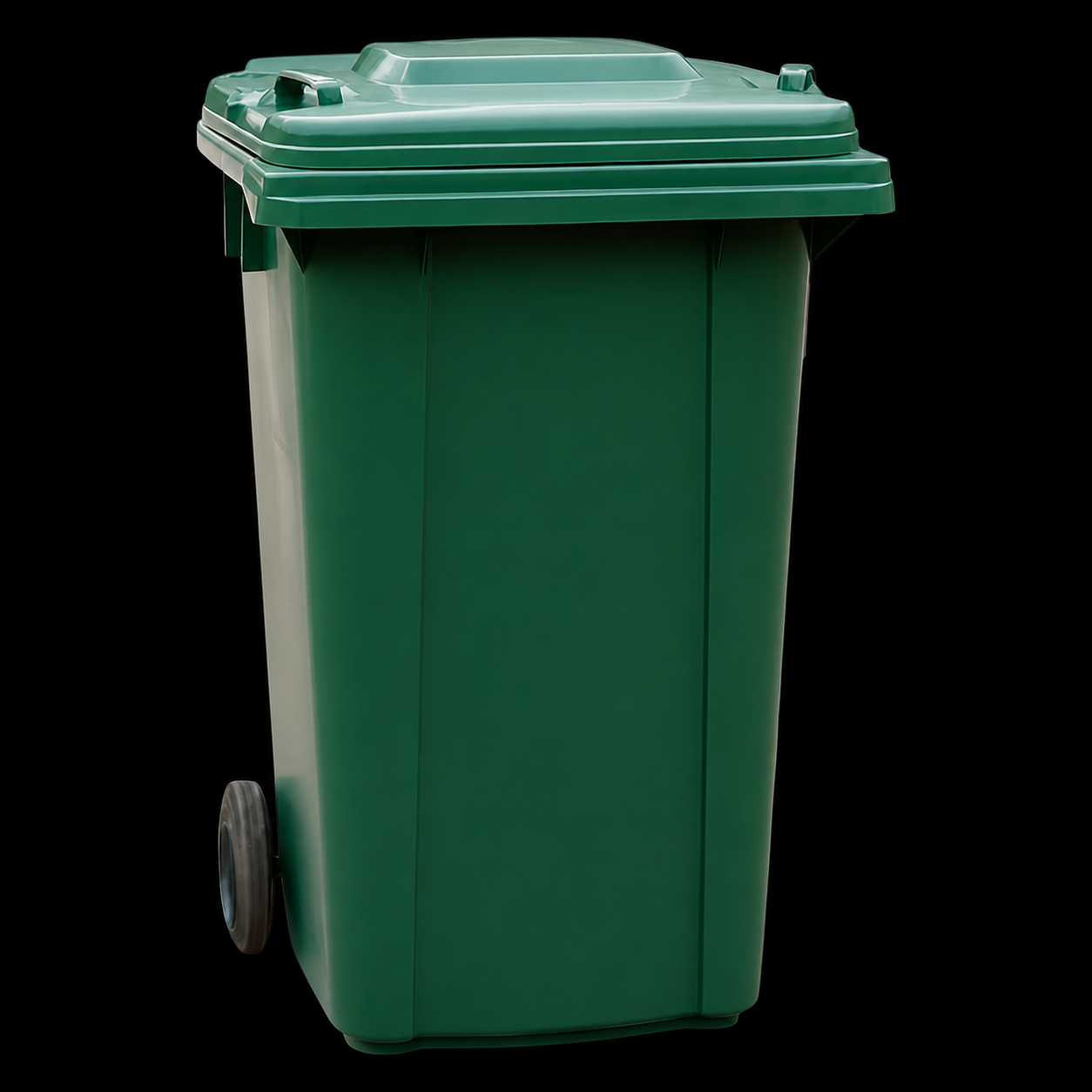 Pubela Gunoi 120L, cu Capac si Roti rezistente, Plastic HDPE Rezistent, Verde, Colectare Deseuri, Usor De Curatat, Sistem Euro, Rezistenta UV si Inghet